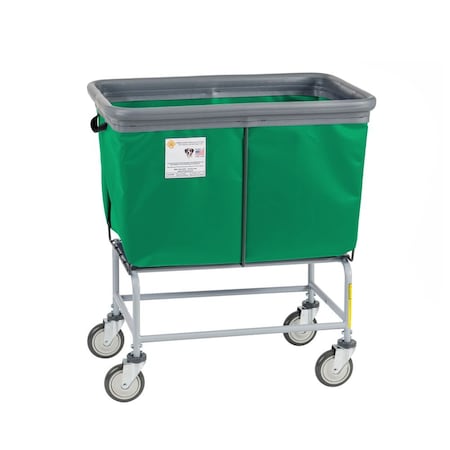 R&B Wire Products Elevated Basket Truck, Vinyl, Bumper, 6 Bushel, Forest Green 466SOB/FG